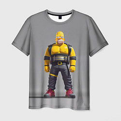 Мужская футболка Homer Simpson - ninja - neural network