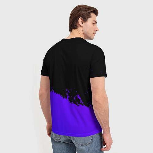 Мужская футболка Motorhead purple grunge / 3D-принт – фото 4