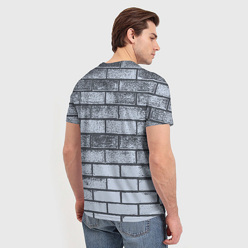 Мужская футболка Grey wall / 3D-принт – фото 4