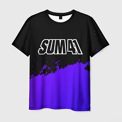 Футболка мужская Sum41 purple grunge, цвет: 3D-принт
