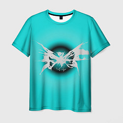 Мужская футболка Сияние бабочки - черный - коллекция Хуф и Ся