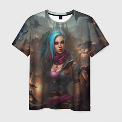 Футболка мужская Jinx art Arcane League of Legends fantasy, цвет: 3D-принт