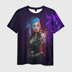 Мужская футболка Jinx art arcane league of legends