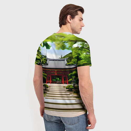 Мужская футболка Японский храм синто / 3D-принт – фото 4