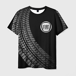 Мужская футболка Fiat tire tracks