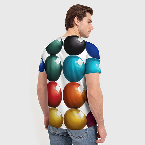 Мужская футболка Шары для бильярда / 3D-принт – фото 4