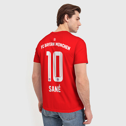 Мужская футболка Лерой Сане Бавария Мюнхен форма 2223 домашняя / 3D-принт – фото 4