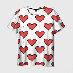 Мужская футболка Pixel heart
