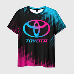 Мужская футболка Toyota - neon gradient