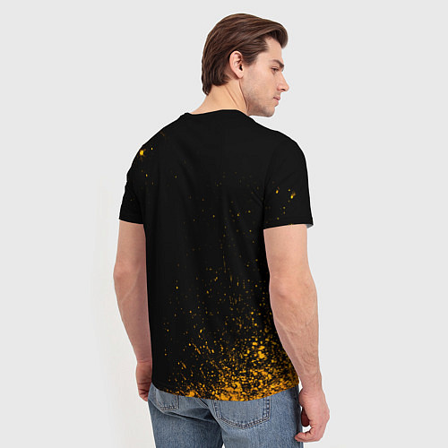 Мужская футболка Limp Bizkit - gold gradient / 3D-принт – фото 4