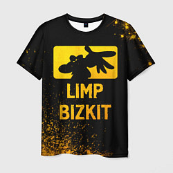 Мужская футболка Limp Bizkit - gold gradient