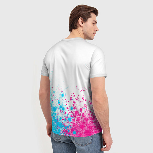 Мужская футболка Paramore neon gradient style: символ сверху / 3D-принт – фото 4