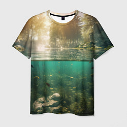 Мужская футболка Поводный мир и рыбы