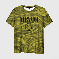 Мужская футболка Nirvana лого абстракция