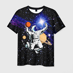 Мужская футболка Космический баскетбол