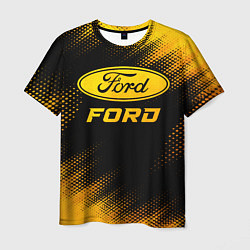 Мужская футболка Ford - gold gradient