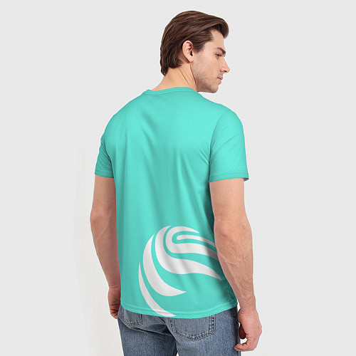 Мужская футболка Форма Beastcoast mint / 3D-принт – фото 4