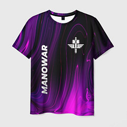 Мужская футболка Manowar violet plasma