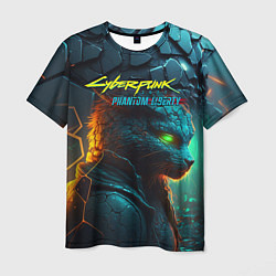Мужская футболка Сyberpunk 2077 phantom liberty cat