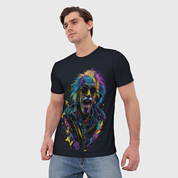 Футболка мужская Альберт Эйнштейн от нейросети, цвет: 3D-принт — фото 2