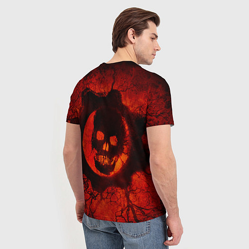 Мужская футболка Gears of War красный / 3D-принт – фото 4