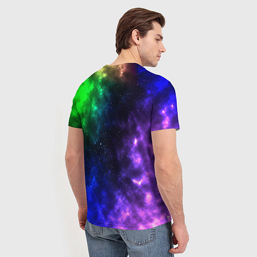 Мужская футболка Космос мультицвет / 3D-принт – фото 4