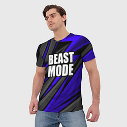 Футболка мужская Beast mode - синяя униформа, цвет: 3D-принт — фото 2