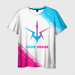 Мужская футболка Code Geass neon gradient style