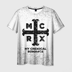 Мужская футболка My Chemical Romance с потертостями на светлом фоне