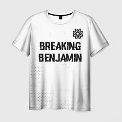 Мужская футболка Breaking Benjamin glitch на светлом фоне: символ с