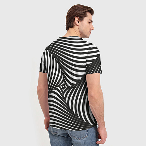 Мужская футболка Оптическая иллюзия водоворот / 3D-принт – фото 4