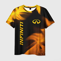 Мужская футболка Infiniti - gold gradient: надпись, символ