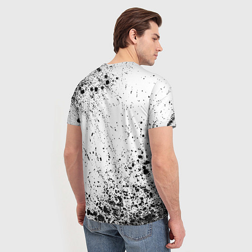 Мужская футболка Cyberpunk 2077 glitch на светлом фоне / 3D-принт – фото 4
