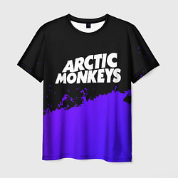 Мужская футболка Arctic Monkeys purple grunge