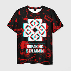Мужская футболка Breaking Benjamin rock glitch