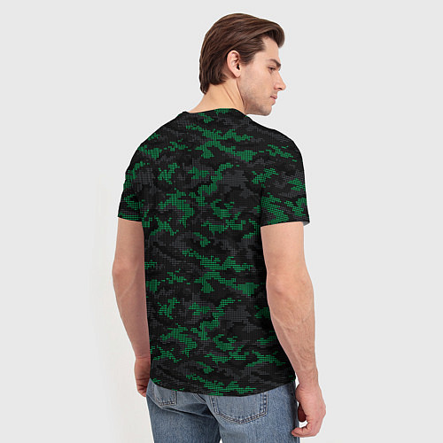 Мужская футболка Точечный камуфляжный узор Spot camouflage pattern / 3D-принт – фото 4