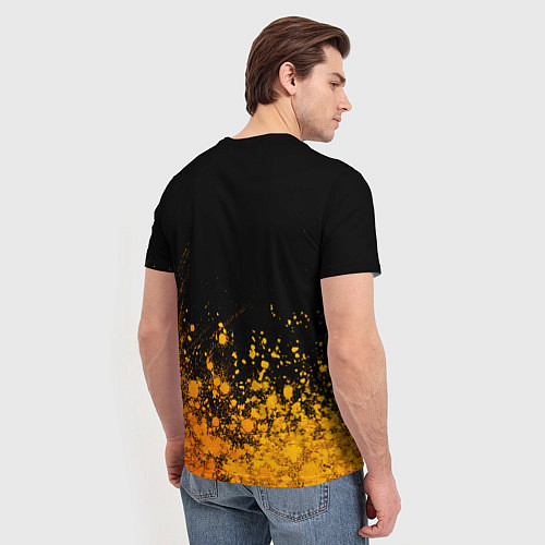 Мужская футболка Evangelion - gold gradient: символ сверху / 3D-принт – фото 4
