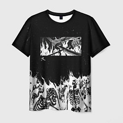 Мужская футболка Блич - Скелеты в огне