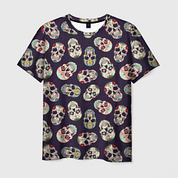 Мужская футболка Узор с черепами Pattern with skulls