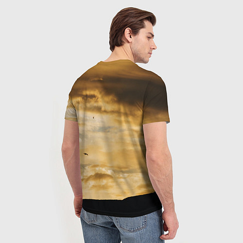 Мужская футболка Предрассветное облачное небо / 3D-принт – фото 4