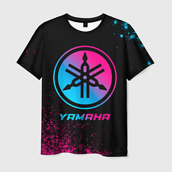 Мужская футболка Yamaha - neon gradient