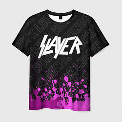 Мужская футболка Slayer rock legends: символ сверху