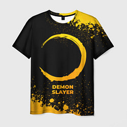 Мужская футболка Demon Slayer - gold gradient