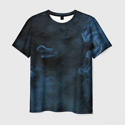 Мужская футболка Синий туман текстура от нейросети