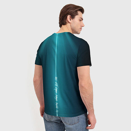 Мужская футболка Сова в колдовской мантии / 3D-принт – фото 4
