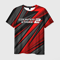 Футболка мужская Counter strike 2 - красный спортивный, цвет: 3D-принт