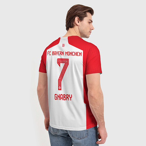 Мужская футболка Гнабри Бавария Мюнхен форма 2324 домашняя / 3D-принт – фото 4