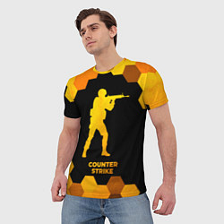 Футболка мужская Counter Strike - gold gradient, цвет: 3D-принт — фото 2