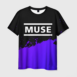 Футболка мужская Muse purple grunge, цвет: 3D-принт