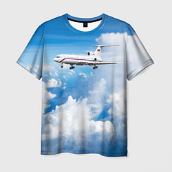 Мужская футболка Ту-154 на высоте